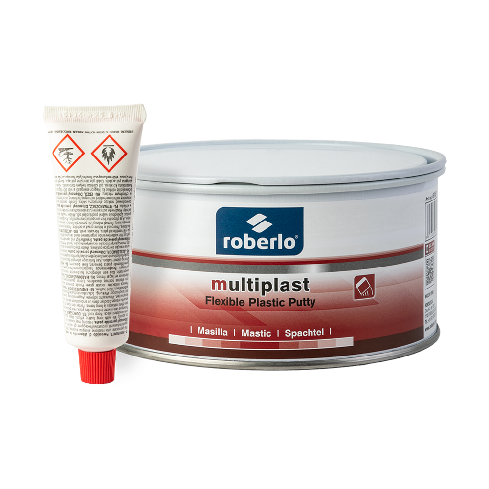 2K шпатлёвка по пластику Roberlo MULTIPLAST + отвердитель
